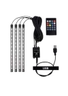 Araç Içi Aydınlatma Kumandalı 12 Led Ayak Altı Led Ambiyans Işığı Sese Duyarlı Kumandalı