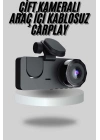 Araç İçi Dikiz Kamerası Sürüş Kaydedici 3 Lensli DVR Kamera