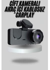 Araç İçi Dikiz Kamerası Sürüş Kaydedici 3 Lensli DVR Kamera