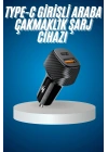 Araç İçi Hızlı Şarj Soketi 38W Oto Çakmaklık Type-C Araba Çakmaklık