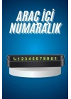 Araç İçi Numaratör Numaralık Oto Cam Kartı Fosforlu Numaratör