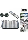 Araç Ön Cam Katlanabilir Güneşlik Isı Yansıma Önleyici Dacia Duster Honda Civic Ford Focus Skoda Superb