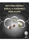 Asılabilir Mini Boyun Fanı | 1000mAh Şarjlı, Turbo Güçlü Rüzgar
