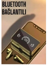 Aynalı Bluetooth Kulaklık Telefon Standlı Dijital Göstergeli