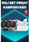Aynalı Bluetooth Kulaklık Yeni Nesil Akıllı Saat Titreşimli Nabız Ölçer Spor Modları