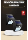 Bahçe Aydınlatma Sensörlü Güneş Enerjili Duvar Lambası 40 Led Işık