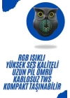 Baykuş Görünümlü Işıklı Bluetooth Speaker Bluetooth Hoparlör