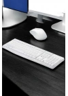 Beyaz Kablosuz Klavye Fare Seti Kablosuz Fare USB Alıcı PC Uyumlu