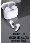 Beyaz Yeni Nesil Pro Bluetooth Kulaklık Yüksek Ses Kaliteli ANC Özelliği
