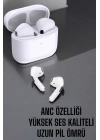 Beyaz Yeni Nesil Pro Bluetooth Kulaklık Yüksek Ses Kaliteli ANC Özelliği