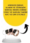 Bileklikli Amoled Ekran Akıllı Saat ve Dijital Göstergeli Kablosuz Bluetooth Kulaklık ANC/ ENC