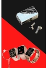 Bileklikli Amoled Ekran Akıllı Saat ve Dijital Göstergeli Kablosuz Bluetooth Kulaklık ANC/ ENC