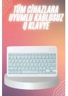 Bluetooh Wıreless Keyboard Siyah Q Klavye İOS Ipad Android Windows Uyumlu