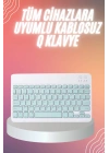 Bluetooh Wıreless Keyboard Siyah Q Klavye İOS Ipad Android Windows Uyumlu