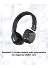 Bluetooth 5.3 Rainbow Işıklı Kulak Üstü Kablosuz Kulaklık