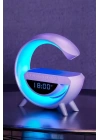 Bluetooth Hoparlör 15W Kablosuz Hızlı Şarj LED Gece Lambası