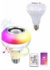 Bluetooth Hoparlör Akıllı Rgb Led Işık Renk Değiştirme Ses Bombası Ampül Görünümlü