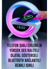 Bluetooth Hoparlör Dijital Göstergeli Wireless Şarj RGB Işıklı