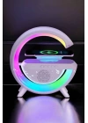 Bluetooth Hoparlör Dijital Göstergeli Wireless Şarj RGB Işıklı