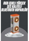 Bluetooth Hoparlör Şeffaf Mecha RGB Işıklı Çift Hoparlör 5.0 Bluetooth