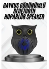 Bluetooth Hoparlör TWS Kablosuz RGB Işıklı Dekoratif Taşınabilir Baykuş