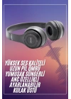 Bluetooth Kablosuz Kulaklık Siyah Wireless 5.0 Kulak Üstü Uzun Pil Ömrü