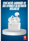 Bluetooth Kulaklık Beyaz Çağrı Cevaplama Dokunmatik Kontrol Kablosuz