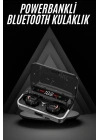 Bluetooth Kulaklık Dijital Şarj Göstergeli Powerbankli Bass Özellikli Kablosuz Kulakiçi 5.1 Mikrofonlu