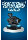 Bluetooth Kulaklık Oyuncu Kulaklığı RGB Işıklı Oyunlarda Düşük Gecikme
