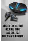 Bluetooth Oyuncu Kulaklığı Led Işıklı Kablosuz ANC Özelliği