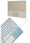 Bluetooth Touchpad Klavye Ultra İnce Taşınabilir Q Klavye