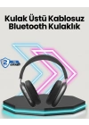 Bluetooth V5.0 Kablosuz Kulak Üstü Kulaklık | Katlanabilir, Mikro USB Girişli