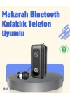 Bluetooth 5.2 Kablolu Makaralı Kulaklık | Dijital Ekran ve Titreşimli Bildirim