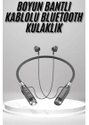 Boyun Bantlı Kulak İçi Kablolu Yüksek Ses Kaliteli Bluetooth Kulaklık