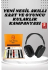 Boyun Bantlı Kulaklık ve 7 Kordonlu Yeni Nesil Akıllı Saat Kampanyası Yüksek Ses Kaliteli