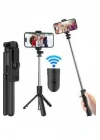 Cep Telefonu Tripod Standı Manyetik Selfie Sopa Bluetooth Uzaktan Kumandalı