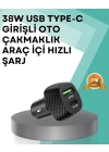 Çift Cihaz Destekli 38W Güçlü Çakmaklık Araç Şarj Cihazı