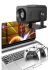 Çift Kollu Game Box Projeksiyon Cihazı Kumandalı Android Tv Dahili Hoparlör