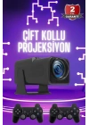 Çift Kollu Projeksiyon Taşınabilir Game Projektör Full Hd 1080P 4k Projeksiyon Gamepad