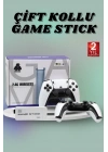 Çift Oyun Kollu 4K HD Ekran Nostaljik 20.000 Oyunlu Beyaz Game Stick