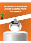 Çok Amaçlı Katlanabilir Güneş Enerjili Kamp Lambası – Masa Üstü ve Asılabilir Kullanım