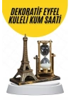 Dekoratif Eyfel Kulesi ve Kum Saati Vintage Tarzı Masa Süsü Biblo