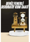 Dekoratif Kum Saati Deniz Feneri Retro Masa Hediyeli Eşya