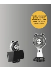 Dekoratif Panda Tasarımlı Küçük Boy Fan