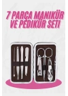 Deri Çanta Hediyeli 7 Parça Manikür-Pedikür Tırnak Bakım Seti