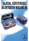 Dijital Göstergeli Bluetooth Bağlantılı Kulaklık Dokunmatik Kontrol