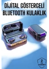 Dijital Göstergeli Bluetooth Bağlantılı Kulaklık Dokunmatik Kontrol