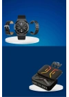 Dijital Göstergeli Bluetooth Kulaklık ve Bildirim Görebilen Akıllı Saat Alarm ve Titreşim