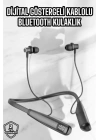 Dijital Göstergeli Kulak İçi Kablosuz Bluetooth Kulaklık Boyun Bantlı