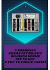 Dijital Göstergeli Powerbank Kulaklık ve 7 Kordonlu Yeni Nesil Akıllı Saat Amoled Ekran